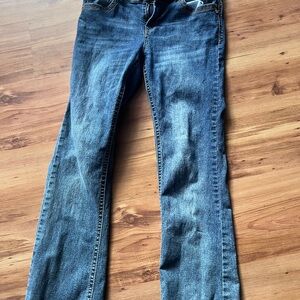 Wallflower Women's Blue Flare Wide-Leg Jeans